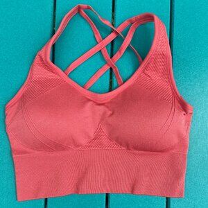NWOT Velocity padded sports bra. Firm support, size Small. Terracotta/red color.